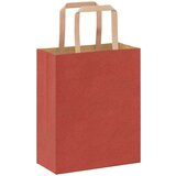 vidaXL Papirnate vrećice 250 kom s ručkama crvene 18x8x22 cm | shoptok.hr