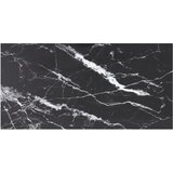 Stolna ploča crna 100 x 50 cm 6 mm staklena s mramornim uzorkom | shoptok.hr