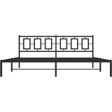 Metalni okvir za krevet s uzglavljem crni 200x200 cm | shoptok.hr