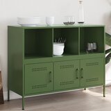  The Living Store Komoda olivno zelena 100,5x39x79 cm hladno valjano jeklo - Komoda, (21496464) Cene