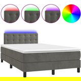 The Living Store Box spring postelja z vzmetnico LED temno siva 120x200 cm žamet - Box Spring Postelja, (21490906) | Shoptok.si
