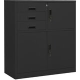vidaXL pisarniška omara antracitna 90x40x102 cm jeklo | Shoptok.si