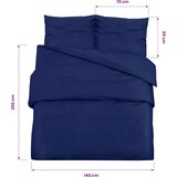  Set posteljine za poplun modri 140 x 200 cm lagana mikrovlakna | shoptok.hr