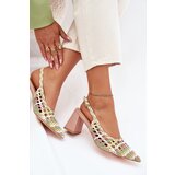 Boto Woven Block Heel Sandals Pink Ebina | shoptok.hr