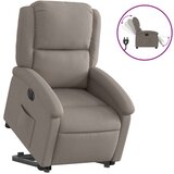  Električni naslanjač s funkcijo vstajanja taupe blago, (20927022) | Shoptok.si