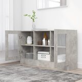  Vitrina siva boja betona 120 x 30,5 x 70 cm konstruirano drvo | shoptok.hr