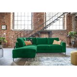 Miuform Tamno zelena baršunasti sklopiva kutna garnitura (s lijevim kutom) Lofty Lilly – | shoptok.hr