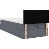 vidaXL otomanski okvir kreveta s madraca tamnosivi 90x200cm baršunasti | shoptok.hr