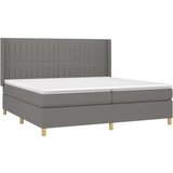  Krevet s oprugama i madracem tamnosivi 200 x 200 cm od tkanine | shoptok.hr
