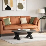  Noge za klubsko mizico v obliki črke X, 2 kosa, črne, 50 x (30-31) cm, jeklo, (22123509) | Shoptok.si