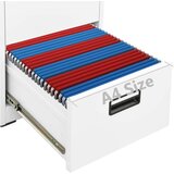 vidaXL arhivska omarica bela 46x62x133 cm jeklo | Shoptok.si