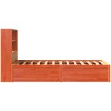 vidaXL Posteljni okvir brez vzmetnice voščeno rjav 90x200 cm borovina | Shoptok.si