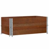  Okviri za palete 2 kom smeđi 100 x 50 cm od masivne borovine | shoptok.hr