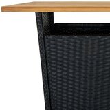  3-dijelni vrtni barski set od poliratana s jastucima crni | shoptok.hr