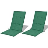  Jastuci za vrtne stolice 2 kom zeleni 120x50x3 cm od tkanine | shoptok.hr