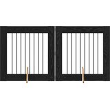  Vrata za pse z stojali 2 pcs Črni hrast 80 x 80 cm, (5000232788) | Shoptok.si