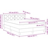 Postelja boxspring z vzmetnico Temno rjava 140 x 190 cm, (5000123684) | Shoptok.si