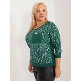Fashion Hunters Dark green cotton blouse in a larger size