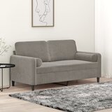  Dvosjed s jastucima svjetlosivi 140 cm baršunasti | shoptok.hr