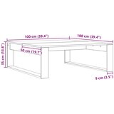  Kava Stol Crni hrast 100 x 100 x 35 cm Konstruirano drvo | shoptok.hr
