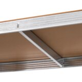  Metalni stalak za odlaganje 180x90x40 srebrni Rebel | shoptok.hr