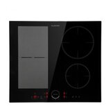 Klarstein Delicatessa 60 Hybrid, indukcijska kuhalna plošča, vgradna, 4 kuhalne plošče, 7000 W, črna Cene