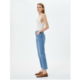 Koton Straight Leg Jeans Standard Waist Cotton Elastic Pocket - Eve Jean cene
