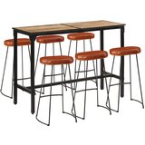 vidaXL 7-dijelni barski set od masivnog grubog drva manga i metala | shoptok.hr