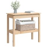  Konzolni stol crni 80 x 40 x 75 cm od masivne borovine | shoptok.hr