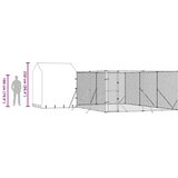 Vanjski kavez za pse s krovom srebrni 6x6x2,5 m pocinčani čelik | shoptok.hr