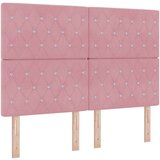 vidaXL Box Spring Krevet s Madracem Ružičasta 160x200 cm Baršun | shoptok.hr