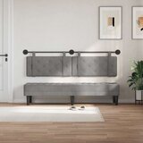  Držeće uzglavlje Zidne Svijetlo siva 190 x 55 x 7 cm Baršun - Svjetlosiva 180 cm bez LED | shoptok.hr