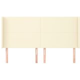  Uzglavlje s ušima krem 163x16x118/128 cm od umjetne kože | Eponuda.com