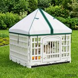  4-panelni ogradni igralište za pse s krovom 122 x 106,5 x 82 cm | shoptok.hr