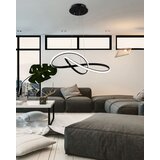 Toolight Stropna viseća svjetiljka prsten Moderna LED + daljinski upravljač APP395-CP Crna | shoptok.hr