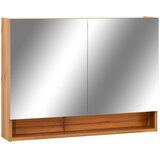  LED kupaonski ormarić s ogledalom boja hrasta 80x15x60 cm MDF | shoptok.hr