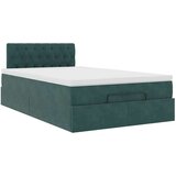 vidaXL Otomanski posteljni okvir z vzmetnico zelen 120x190 cm žamet, (21611011) | Shoptok.si
