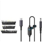 INF Nastavljiv Type-C na DC kabel z zaslonom PD3.1 140W in 34 nastavki, (5000276544) Cene
