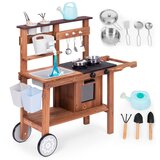 ECO TOYS Vanjska kuhinja za djecu s dodacima od jelovine | shoptok.hr