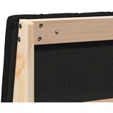 vidaXL Tapecirano vzglavje Črna 120 cm Masivno borovo les | Shoptok.si