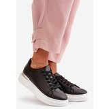 Boto Low Women's Sneakers On Platform Made Of Eco Leather Black Nevelena | shoptok.hr