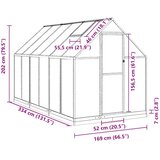  Staklenik s okvirom srebrni 334 x 169 x 202 cm aluminijski | shoptok.hr
