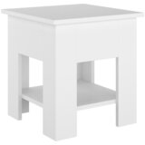 Maison Chic Klubska mizica - kavna mizica - Nizka mizica bela 40x40x42 cm konstruiran les, (21753760) Cene