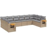  The Living Store Vrtna sedežna garnitura 10-delna z blazinami bež poli ratan - Vrtna Sedežna Garniture, (21449508) | Shoptok.si