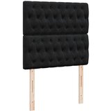vidaXL Otomanski posteljni okvir z vzmetnicami črn 90x200cm žamet | Shoptok.si