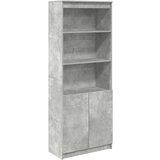 vidaXL Visoka omara betonsko siva 70x35x180 cm inženirski les | Shoptok.si