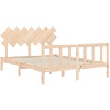  Okvir za krevet s uzglavljem 140x200 cm od masivnog drva | shoptok.hr
