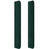  LED uzglavlje tamnozeleno 183 x 16 x 118/128 cm baršunasto | shoptok.hr