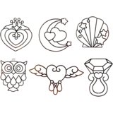  Stained Glass Painting Pendants Solidifying Paint 6 pcs. | shoptok.hr