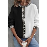 Fenzy Ohlapna Majica Z Geometrijskim Potiskom, Bela | Shoptok.si